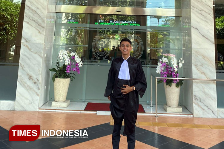praktisi hukum yang sekaligus advokat Perhimpunan Advokat Indonesia (PERADI), Don Ramadhan. (Foto : M. Abdul Basid / TIMES Indonesia)