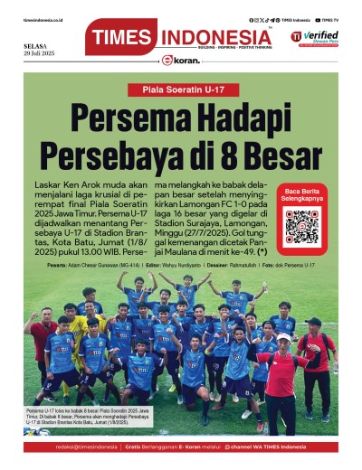Edisi Selasa, 29 Juli 2025: E-Koran, Bacaan Positif Masyarakat 5.0