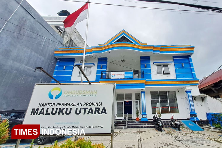 Kantor Ombudsman RI Perwakilan Provinsi Maluku Utara, berada di Kota Ternate, Provinsi Maluku Utara. (FOTO: Haerun Hamid/Times Indonesia)