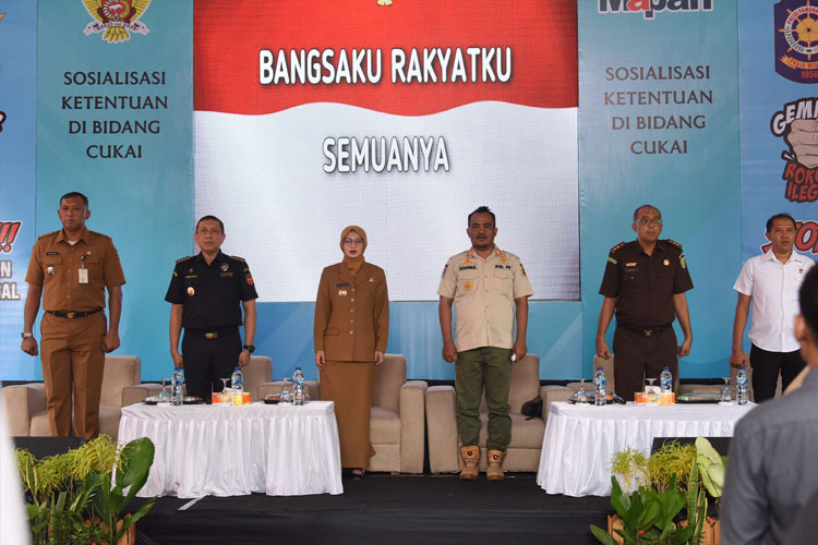 Kegiatan sosialisasi ketentuan di bidang cukai (FOTO: Diskominfo Kota Kediri)
