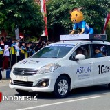 Maskot Rubi Aston Banyuwangi Curi Perhatian Penonton Tour de Banyuwangi Ijen 2025