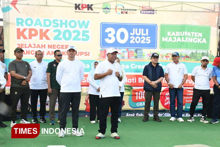 Pemkab Majalengka bersama KPK menggelar kegiatan edukatif antikorupsi. (FOTO: Jaja Sumarja/TIMES Indonesia)