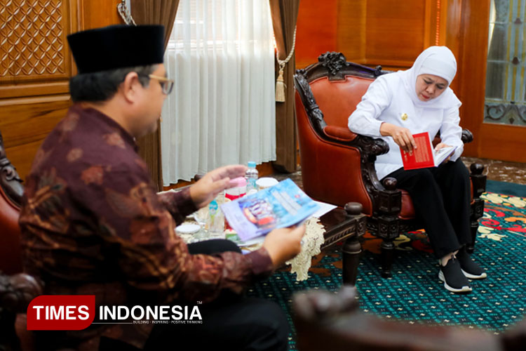 Audiensi dengan Gubernur Khofifah, TIMES Indonesia Siap Luncurkan Buku “Discover Disaster”
