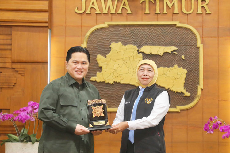 Erick Thohir Apresiasi Dukungan Gubernur Khofifah untuk PSSI dan Sepak Bola Daerah