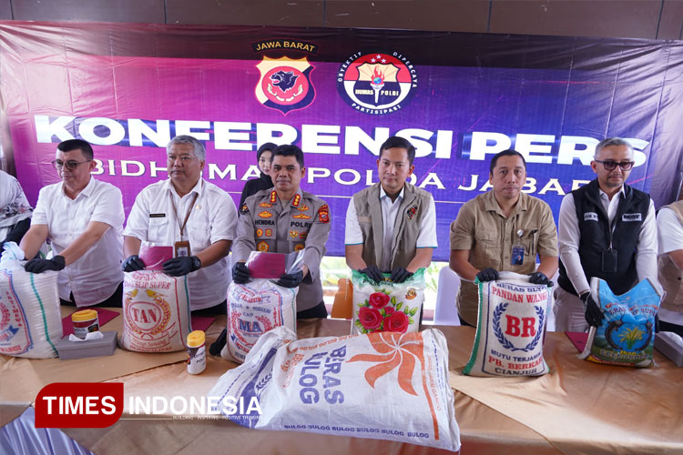 Polda Jabar Bongkar Beras Premium Oplosan di Majalengka, Omzet Hingga Ratusan Juta