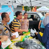 Jual Beras Murah, Stand Polres Banjar Diburu Warga di Car Free Night