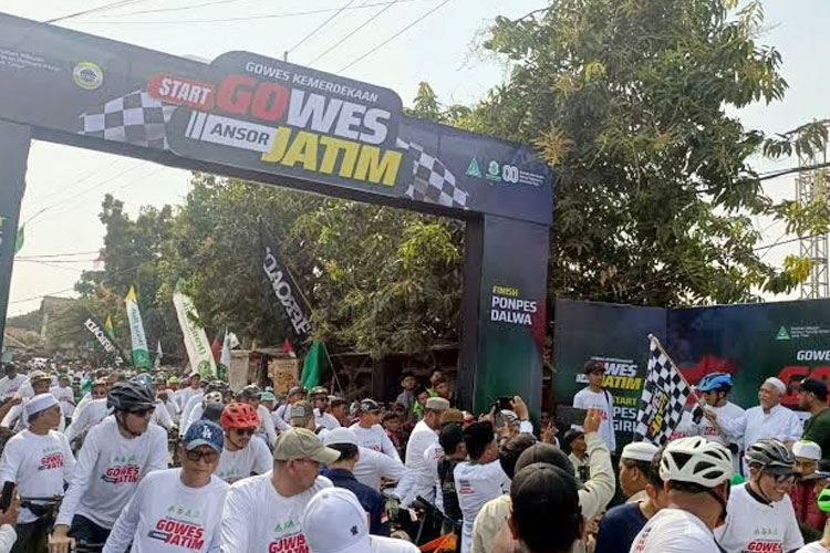 Peringati HUT ke-80 RI, PW GP Ansor Jatim Gelar Gowes Kemerdekaan dan Haul Para Pejuang