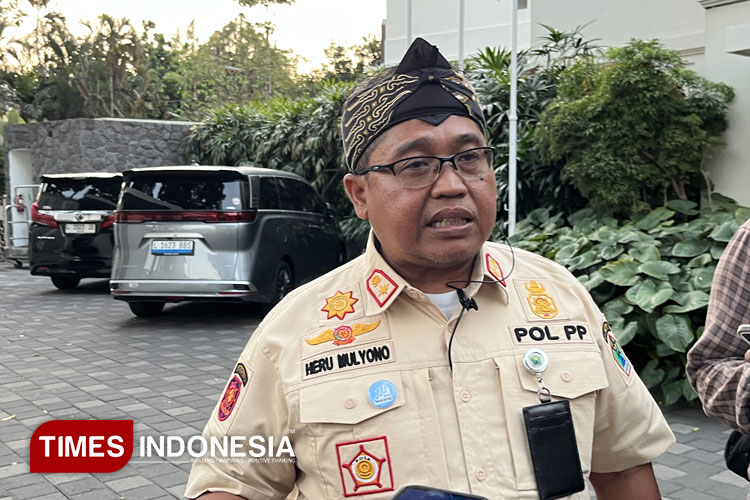 Kasatpol PP Kota Malang, Heru Mulyono saat ditemui awak media. (Foto: Rizky Kurniawan Pratama/TIMES Indonesia)