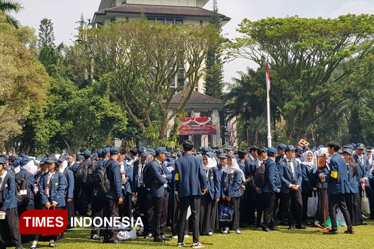 Pelaksanaan PK2MABA di Universitas Brawijaya yang dibuka pada Senin (11/8/2025). (Foto: Achmad Fikyansyah/TIMES Indonesia)