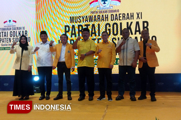 Bupati dan Wabup Hadir Bareng di Musda Golkar Sidoarjo, Ini Pesan Adies Kadir