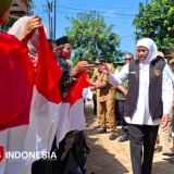 Paving Jalan Rampung, Warga Sumberharjo Pacitan Sambut Gubernur Jatim dengan Lagu Kebangsaan