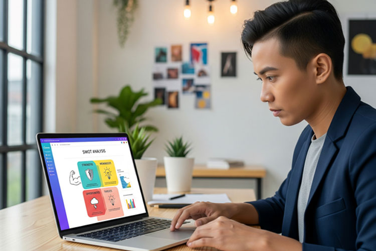Cara Membuat Infografis Analisis SWOT Profesional di Canva