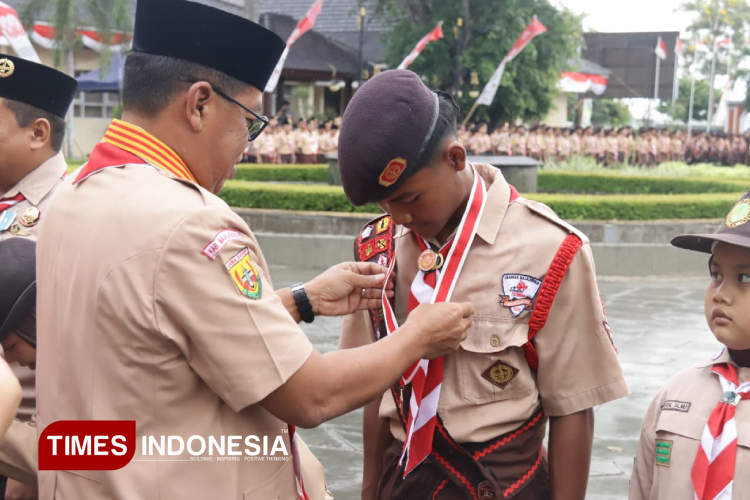 Peringati Hari Pramuka ke-64, 186 Pramuka Garuda Dilantik di Majalengka