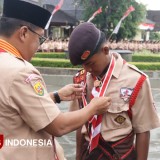 Peringati Hari Pramuka ke-64, 186 Pramuka Garuda Dilantik di Majalengka