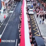 Hari Pramuka ke-64, Bendera Merah Putih Sepanjang 100 Meter Dibentangkan di Majalengka