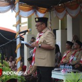 Jadi Inspektur Upacara HUT Pramuka Ke-64, Bupati Morotai Ajak Seluruh Komponen Bersinergi Bangun Bangsa