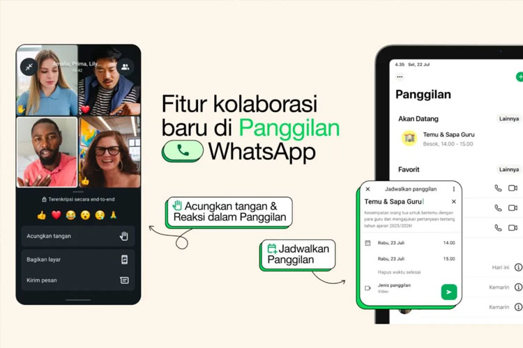 Makin Seru, WhatsApp Hadirkan Tiga Fitur Baru untuk Telepon Grup