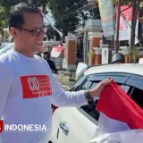 Setda Majalengka Bagikan Bendera Merah Putih untuk Semarakkan HUT RI ke-80