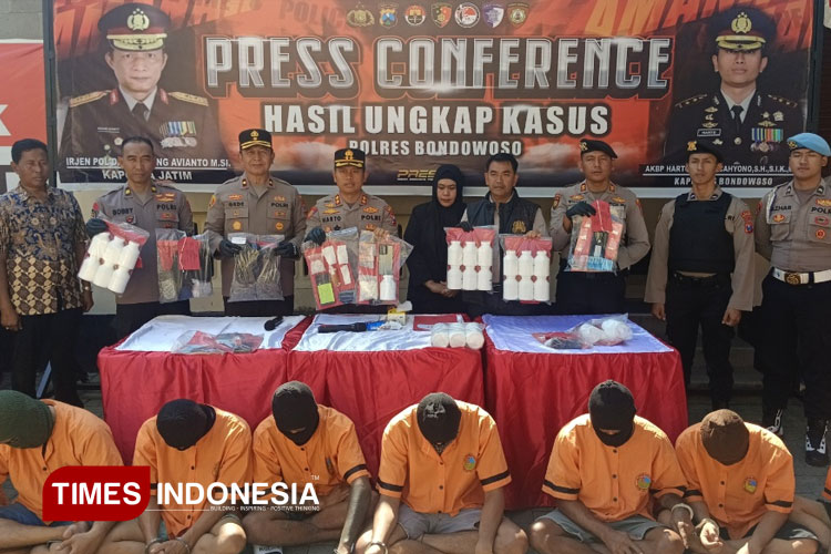 Satreskoba Polres Bondowoso Amankan 9 Pengedar Sabu, Ganja Hingga Pil Koplo