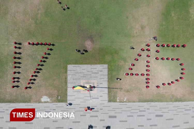 Dimeriahkan Atraksi Pesawat, Paskibraka Banyuwangi Siapkan Kejutan Formasi Baris Angka 17 dan 45