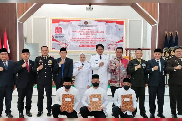 Remisi HUT ke-80 RI Diterima 144 Warga Binaan Rutan Banjarnegara, Tiga Langsung Bebas