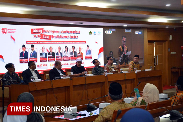 Diktis Kemenag dan UIN Syarif Hidayatullah gelar kegiatan Dialog Kebangsaan dan Pancacinta serta aksi Bersih Rumah Ibadah. (FOTO: dok. Kemenag for TIMES Indonesia)