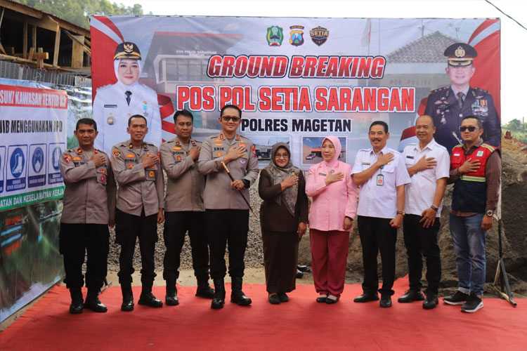 Tingkatkan Pelayanan, Bupati dan Kapolres Magetan Bangun Pos Polisi Baru di Kawasan Wisata Telaga Sarangan