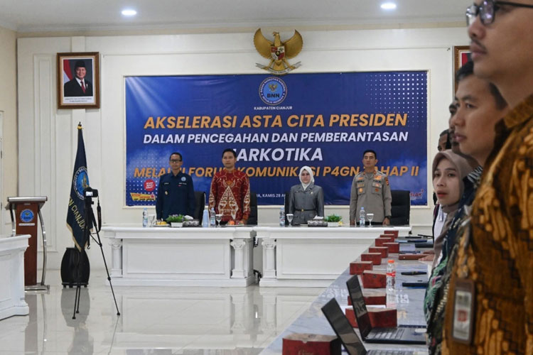 Perang melawan narkoba di Cianjur. (FOTO: Istimewa)