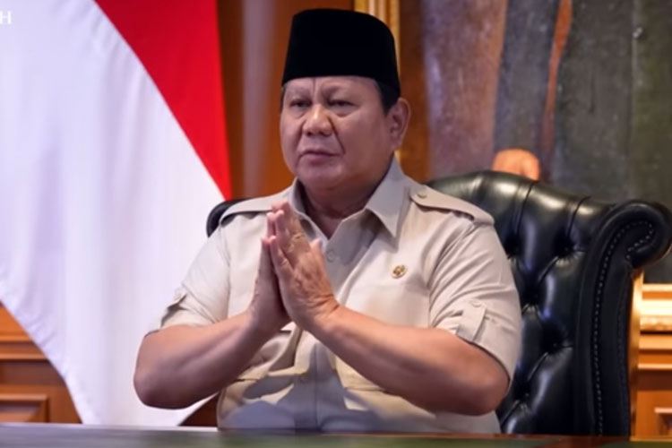 Presiden Prabowo Subianto sampaikan dukanya atas kepergian Affan Kurniawan karena ditabrak dan dilindas rantis Brimob. (FOTO: Youtube Sekretariat Presiden)