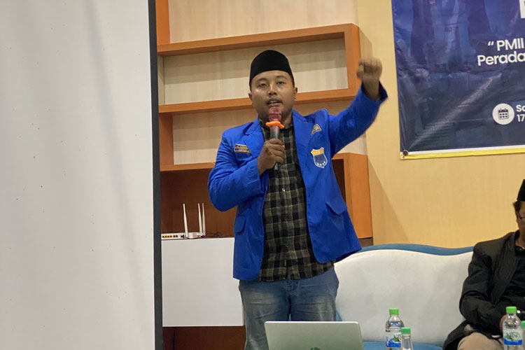 Ketua Umum PMII Gresik M Aqshal Hidayat dalam suatu kesempatan (Foto: Doc Pribadi PMII Gresik).