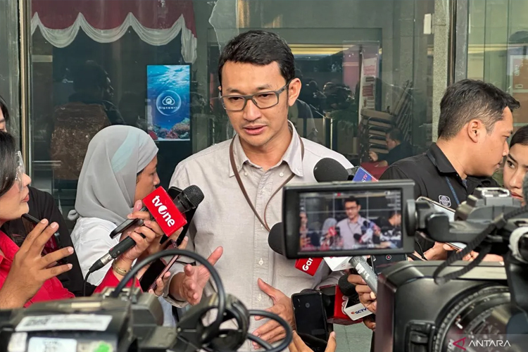 Juru Bicara Komisi Pemberantasan Korupsi Budi Prasetyo saat memberikan keterangan di Gedung Merah Putih KPK, Jakarta, Senin (1/9/2025). ANTARA