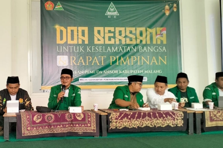 Doa Bersama Keselamatan Bangsa, GP Ansor Kabupaten Malang Teguh Menjaga Kondusifitas