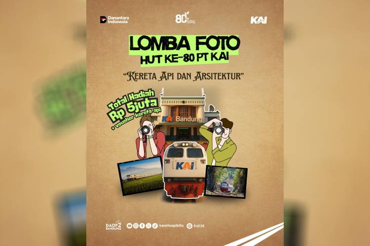 PT KAI Daop 2 Bandung Gelar Lomba Foto HUT ke-80 PT KAI, Ini Tema dan Syaratnya