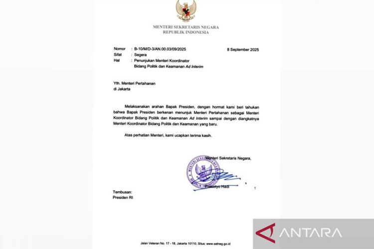 Sjafrie Sjamsoeddin Ditunjuk Jadi Menko Polkam Ad Interim