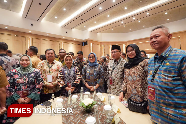 Wali Kota Mojokerto, Ika Puspitasari pada saat menghadiri acara penandatanganan SKB 5 Kementerian di Jakarta, Selasa (9/9/2025). (Foto: Dok. TIMES Indonesia)