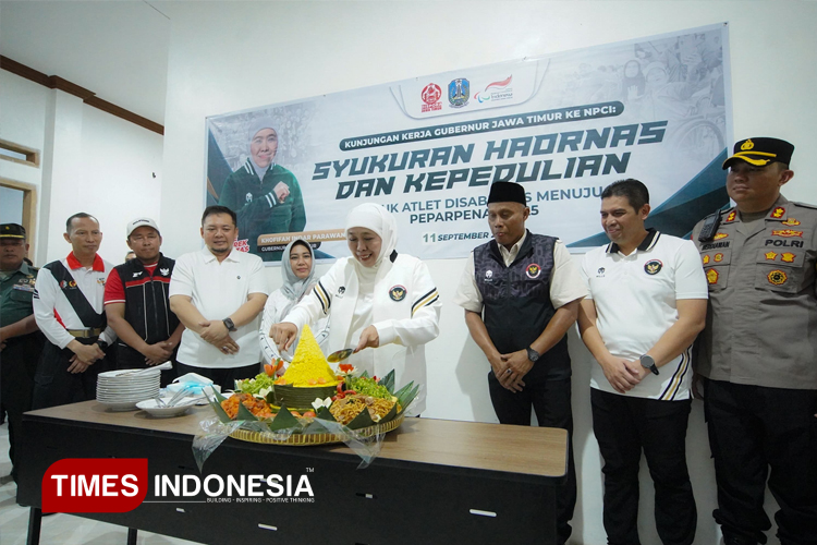 Gubernur Jatim, Wali Kota Mojokerto dan Atlet Paralimpik Rayakan Syukuran Haornas ke-42