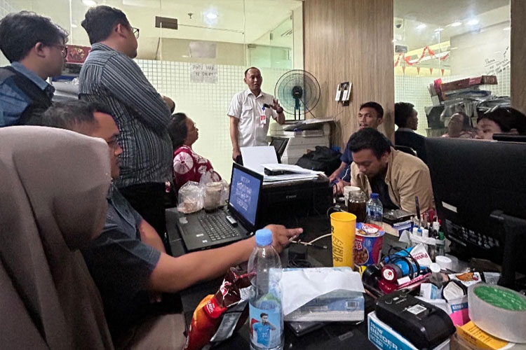 Persatuan Pekerja Penuh Peluh dan Derita sat mengunjungi Kantor Kemendagri. (FOTO: Dok.P3PD)