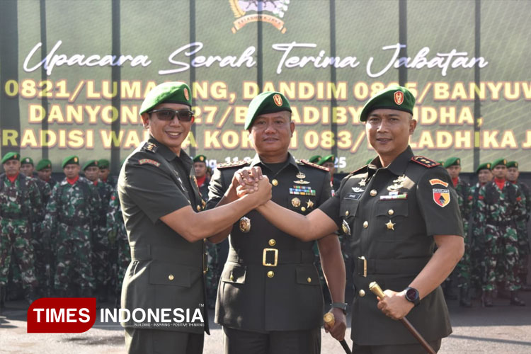 Dari kiri, Letkol (Arh) Joko Sukoyo, S.sos., M.Han., Danrem 083/Bdj, Kolonel Inf Kohir, Dandim 0825/Banyuwangi, Letkol (Arm) Triyadi Indrawijaya, S.H., M.I.P. (FOTO: Pendim 0825 Banyuwangi for TIMES Indonesia)