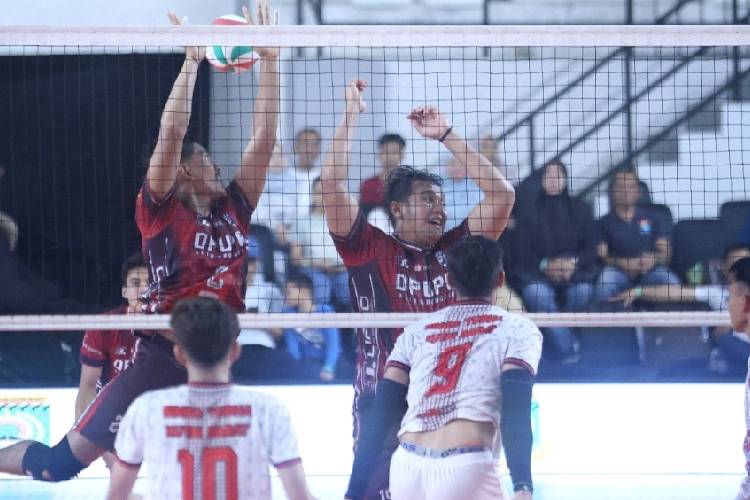 Singo Yudha  (putih) harus rela terdegradasi ke Divisi Satu Livoli 2026. (Foto: PBVSI)