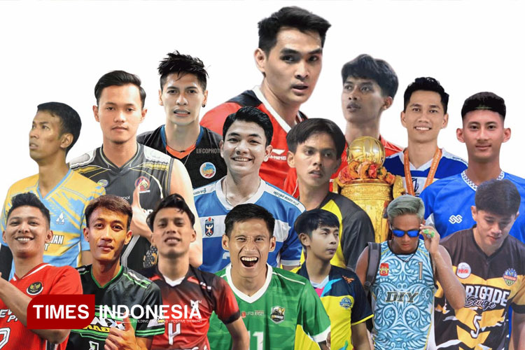 Para pemain Timnas, Proliga dan livoli tim putra yang ikut  bermain di Soedirman Cup 2025 (FOTO: Panitia Soedirman Cup 2025 For TIMES Indonesia)