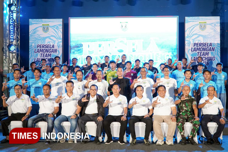 Launching tim Persela di Gedung Korpri Lamongan, pada Jumat (12/9/2025) malam. (Foto: Moch. Nuril Huda/TIMES Indonesia)