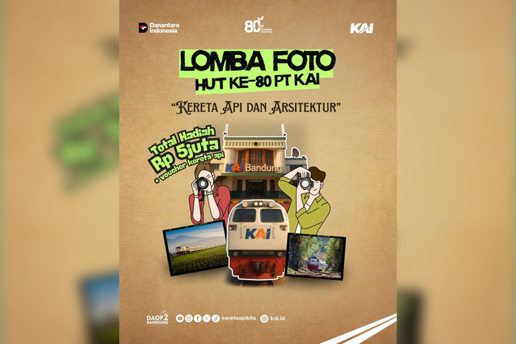 Tinggal 5 Hari Lagi, KAI Daop 2 Bandung Ingatkan Batas Akhir Pengiriman Lomba Foto HUT ke-80