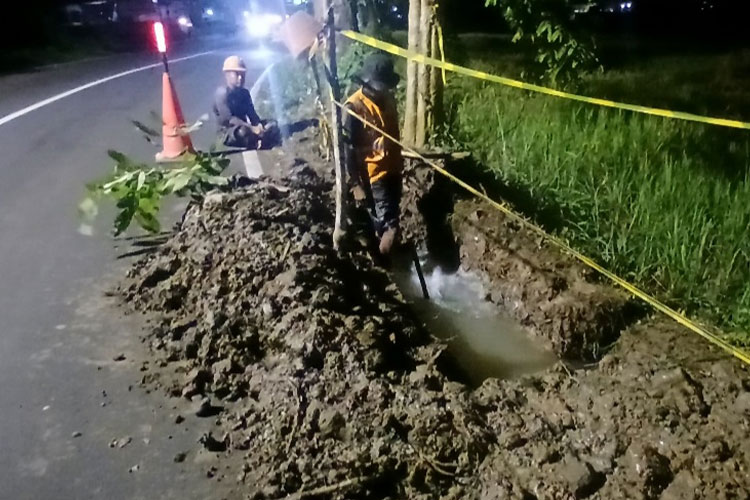 Dua Titik Pipa PDAM Bocor, Pelayanan Air Bersih 170 SR di Desa Binangun Banjar Terdampak