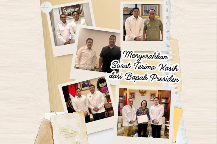 Surat khusus Presiden Prabowo Subianto untuk lima menteri Kabinet Merah Putih yang direshuffle. (Foto: Instagram/sekretariat.kabinet)