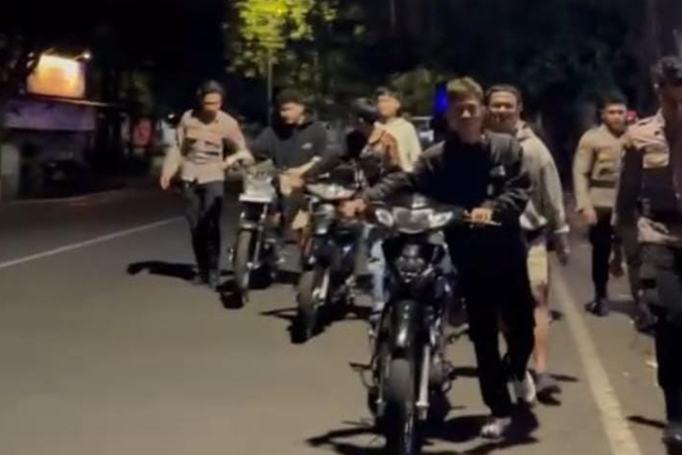 Operasi Balap Liar Kota Malang, Polisi Amankan Belasan Motor dan Puluhan Pemuda