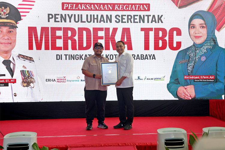 Surabaya Pecahkan Rekor MURI Penyuluhan TBC Terbanyak se-Indonesia, Kejar Target Eliminasi TBC 2030