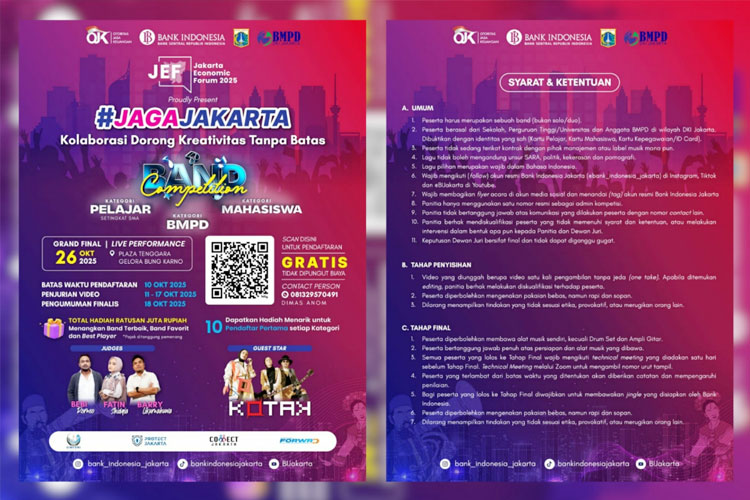 Band Competition Jakarta Economic Forum 2025 Resmi Dibuka, Hadiah Ratusan Juta Rupiah Menanti