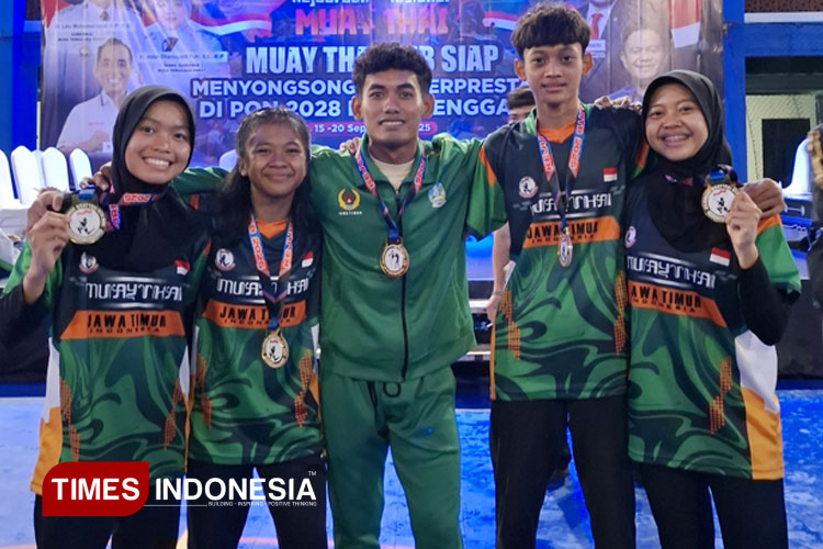 Semua Atlet Kabupaten Probolinggo Raih Medali di Kejurnas Muaythai 2025