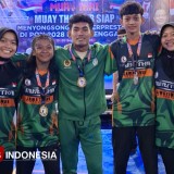 Semua Atlet Kabupaten Probolinggo Raih Medali di Kejurnas Muaythai 2025