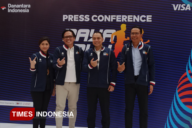 Press conference Raya Run di Balai Kota Surabaya, Jumat (19/9/2025). (FOTO: Siti Nur Faizah/TIMES Indonesia)